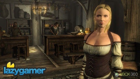 New Skyrim Shots show people without rubber faces SkyrimFace Lazygamer