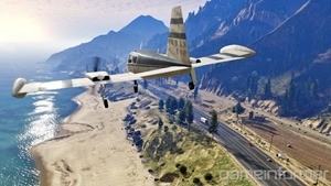 GTA V contains the largest skybox Rockstar has ever created for a game, giving you plenty of room to fly planes around